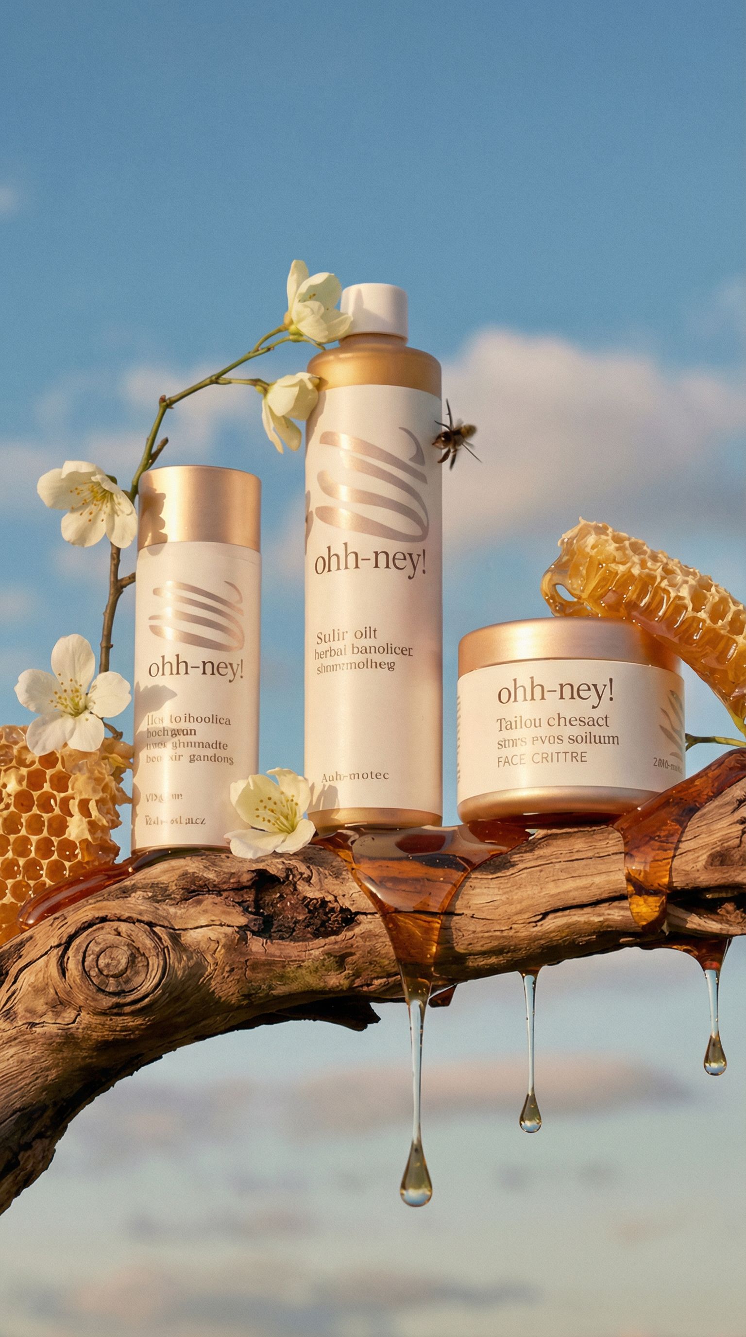 AI-generated product visual for facebook by Honey Glow